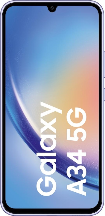 Actual product image Samsung Galaxy A34 5G (128 GB, Awesome Violet, 6.60", Dual SIM, 48 Mpx, 5G)