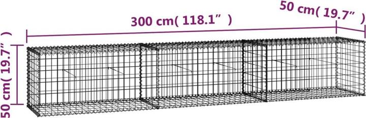 Immagine prodotto vidaXL Gabionenwand mit Abdeckung