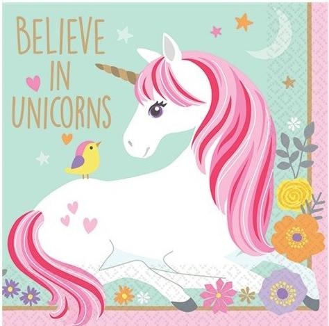 Produktbild Amscan Einhorn (16 x, 25 x 25 cm)