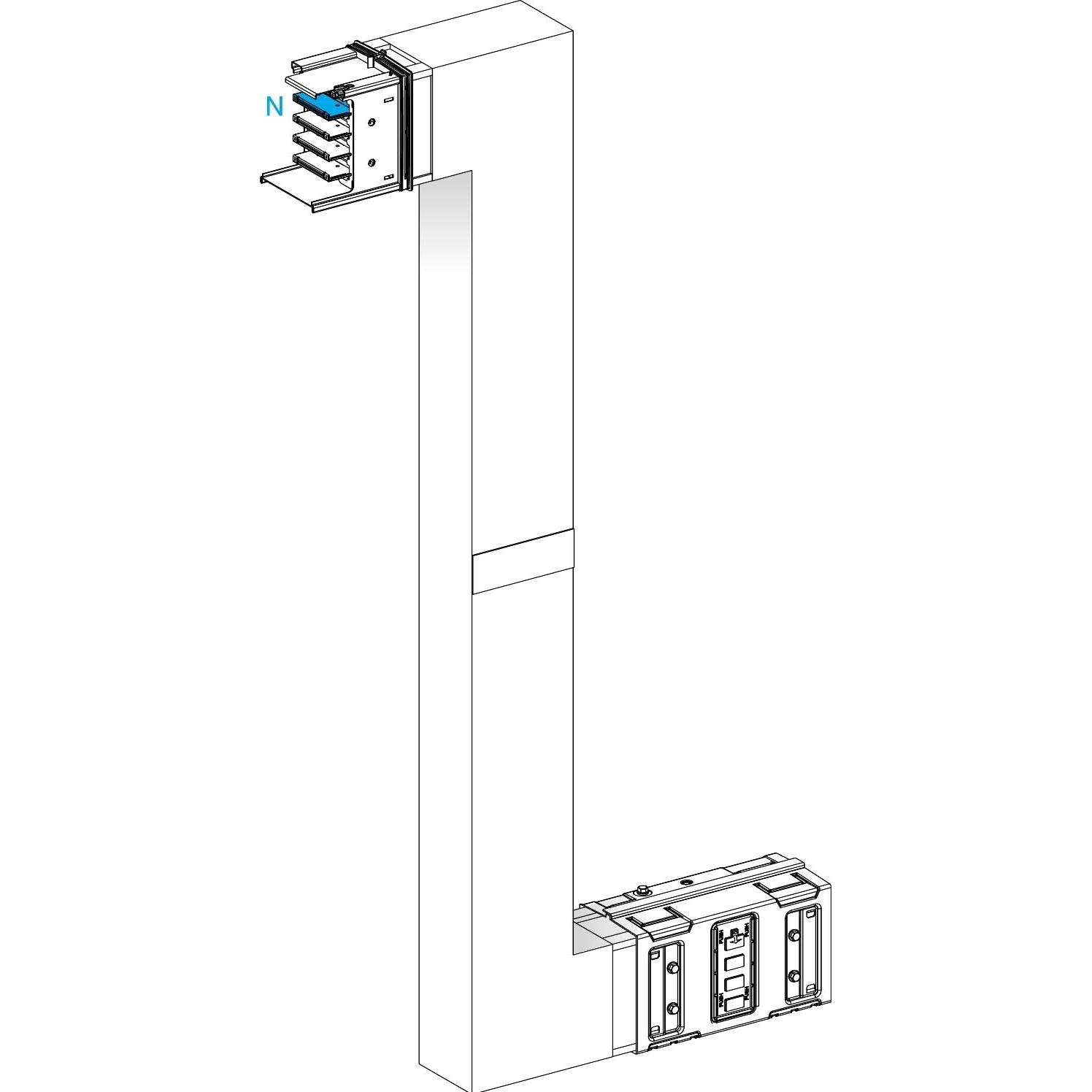 Schneider Electric SE KSA1000DZE41F KSA Z-Element aufwÃ¤rts-abwÃ¤rts, Verteilerschrank Zubehör, Weiss
