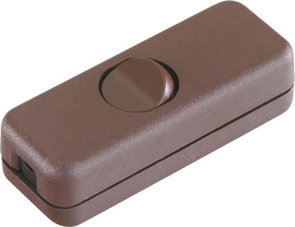 Bachmann 924.038. Type: Rocker switch, Number of poles: 1P, Colour of product: Brown. Width: 61 mm, Depth: