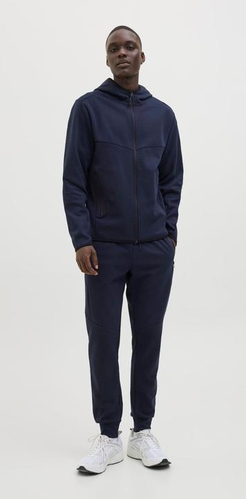 Actual product image Jack & Jones Single-coloured hooded pullover with zip Hooded jacket (M)
