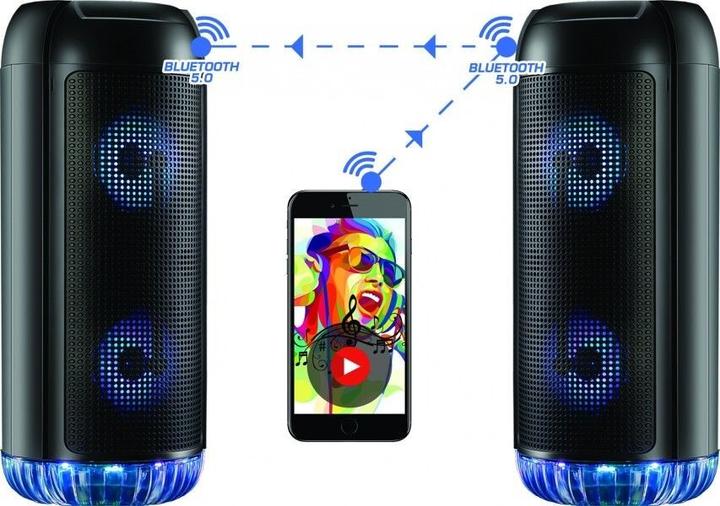 Actual product image Rebeltec Forever Bluetooth portable speaker Partybox 400 (USB, Micro SD, AUX, HF, RGB luminaire) (8 h)