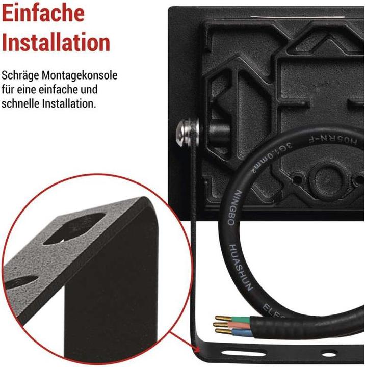 Produktbild Emos LED-Fluter TAMBO, 10 w, 1000 lm, IP65, schwarz (1000 lm, IP65)