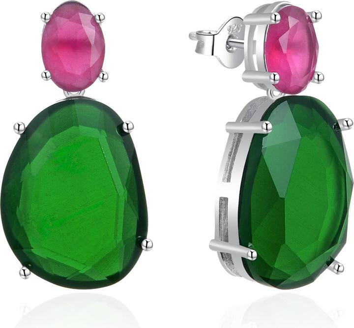 Immagine prodotto Agato - Silver dangle earrings with colored glass AGT-E015PC (Argento)