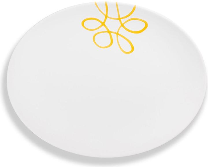 Actual product image Gmundner Keramik Pure flamed yellow, oval platter (33x26cm)