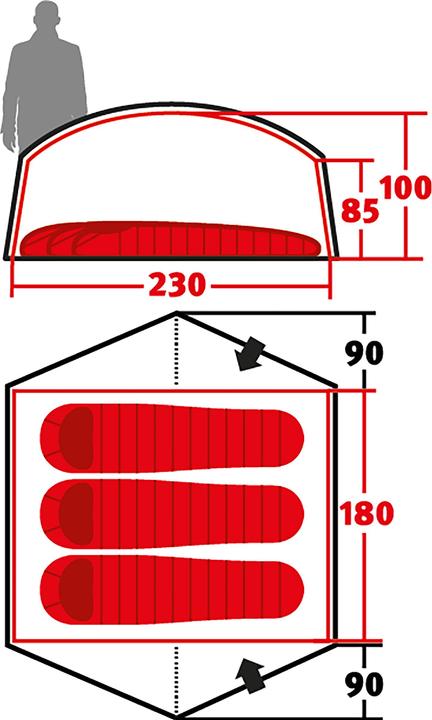 Produktbild Wechsel Exogen 3 (Kuppelzelt, 2.20 kg, 3 Personen)