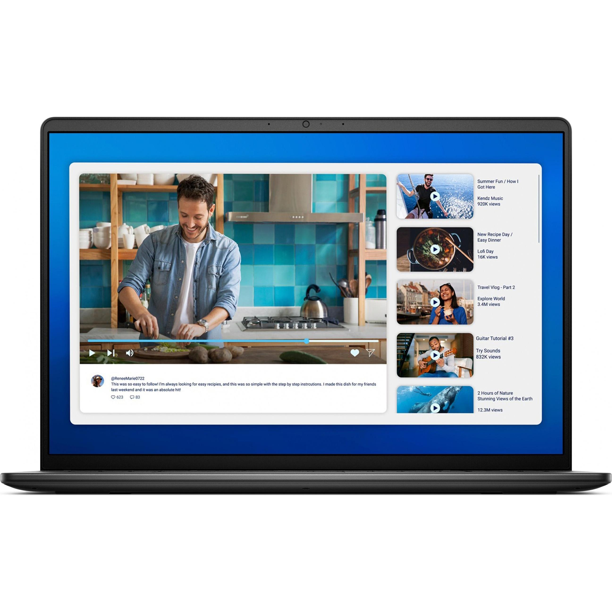 Dell 16 DC16250 (16", Intel Core 5 120U, 16 GB, 512 GB, DE), Notebook, Schwarz