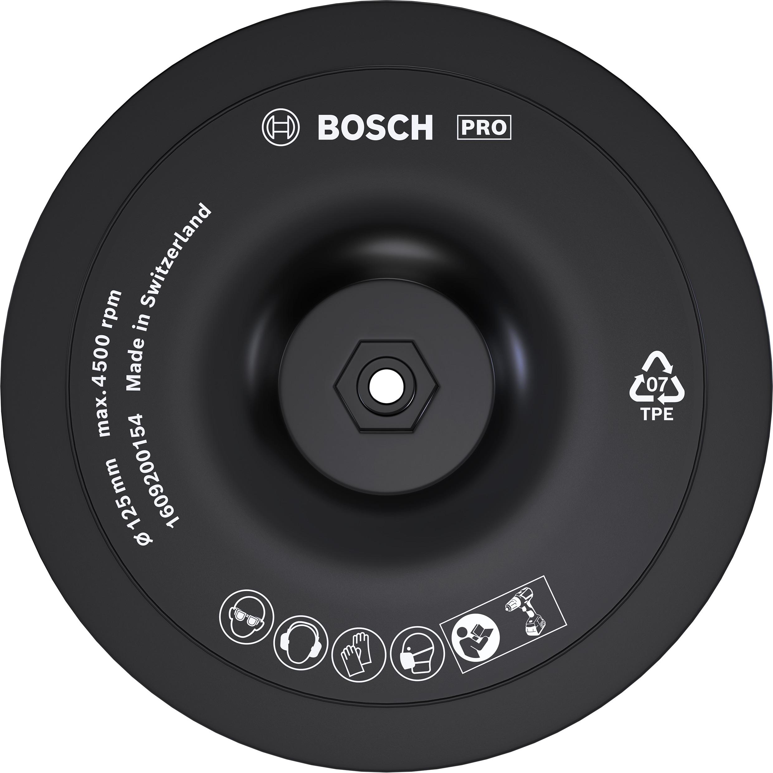 Bosch Professional Zubehör, Schleifmittel, PRO Backing Pad, 125x 8 mm, Klettverschluss