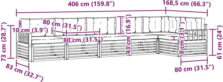 Produktbild vidaXL Outdoor-Sofa