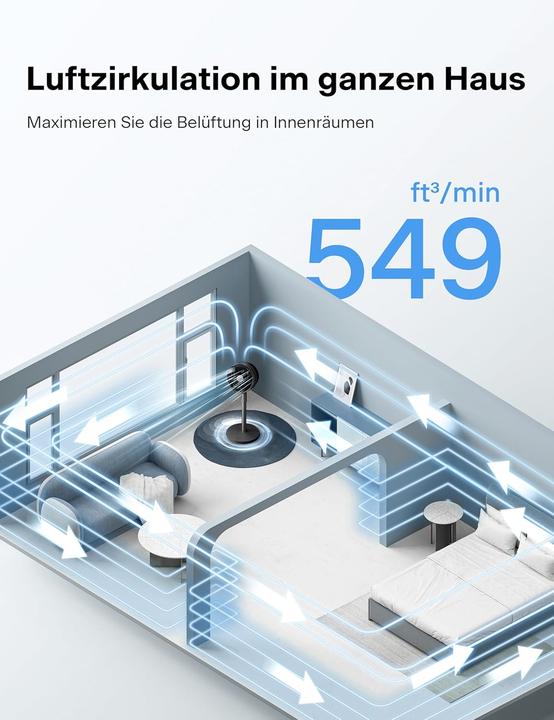Produktbild Pelonis Höhenverstellbarer Säulenventilator (46 dB)