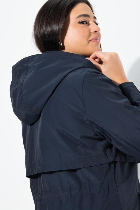 Actual product image Ulla Popken Parka, Zipper-Seitenschlitze, Kapuze, Zipptaschen (56)