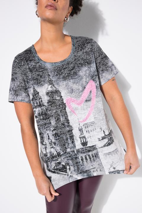 Actual product image Miamoda T-Shirt, A-Linie, Stadt/Herzdruck (42)