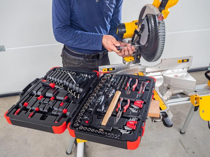 Productafbeelding Vigor Gereedschapskist V4 incl. gereedschap, sleutelmaat 3 - 32 mm, 95 onderdelen (95 onderdelen)