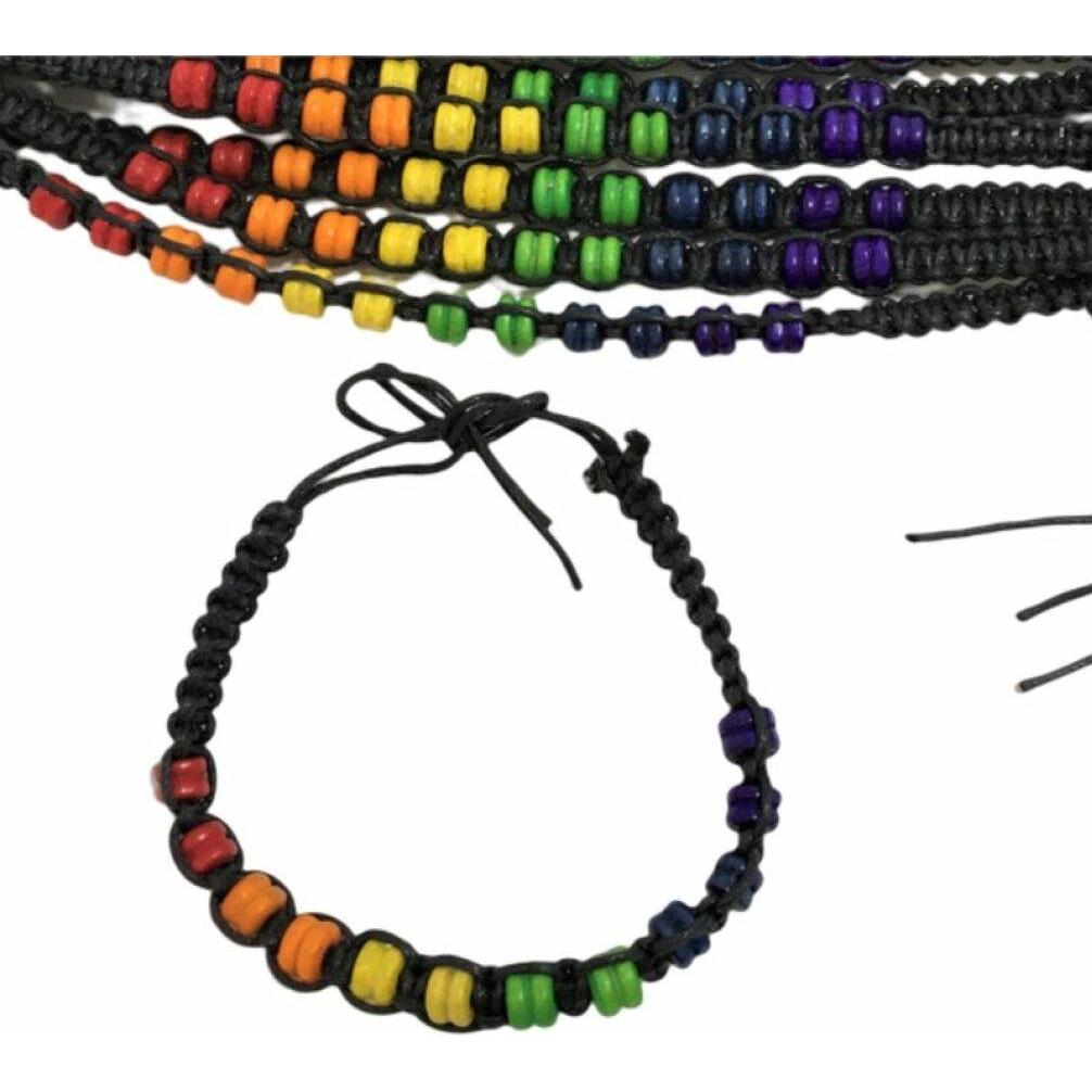 Pride, Bracciale, Pulsera Redonda De Hilo Bandera Lgbt, (Silicone)