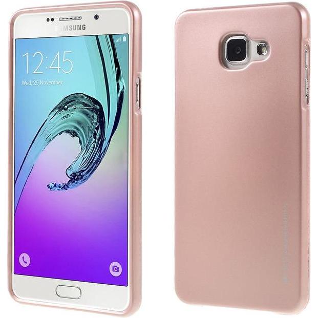 Goospery i Jelly Metal Series (Samsung Galaxy A7 (2016)), Smartphone Hülle, Rosa, Gold