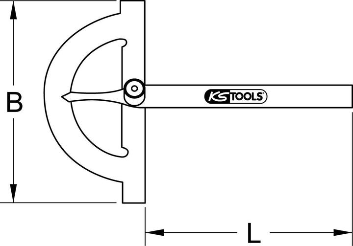 Actual product image KS Tools Protractor