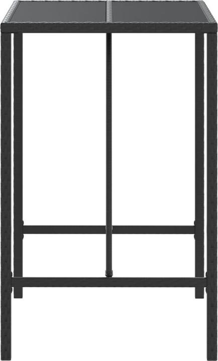 Produktbild vidaXL Bartisch mit Glasplatte (70 x 70 x 110 cm)