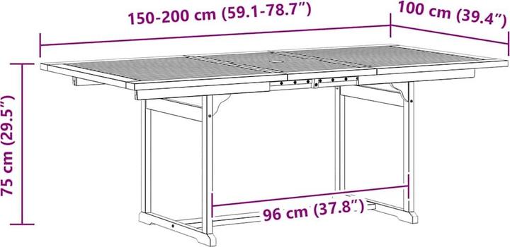 Produktbild vidaXL Gartentisch