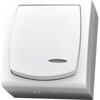 Ospel ŁNH-1NS/00, Taster + Schalter, Weiss