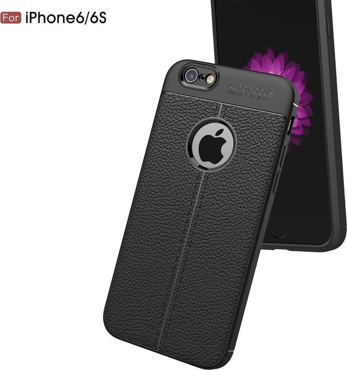 Actual product image Screenguard Apple iPhone 6/6S Case Leather Design TPU Cover (Apple iPhone 6)