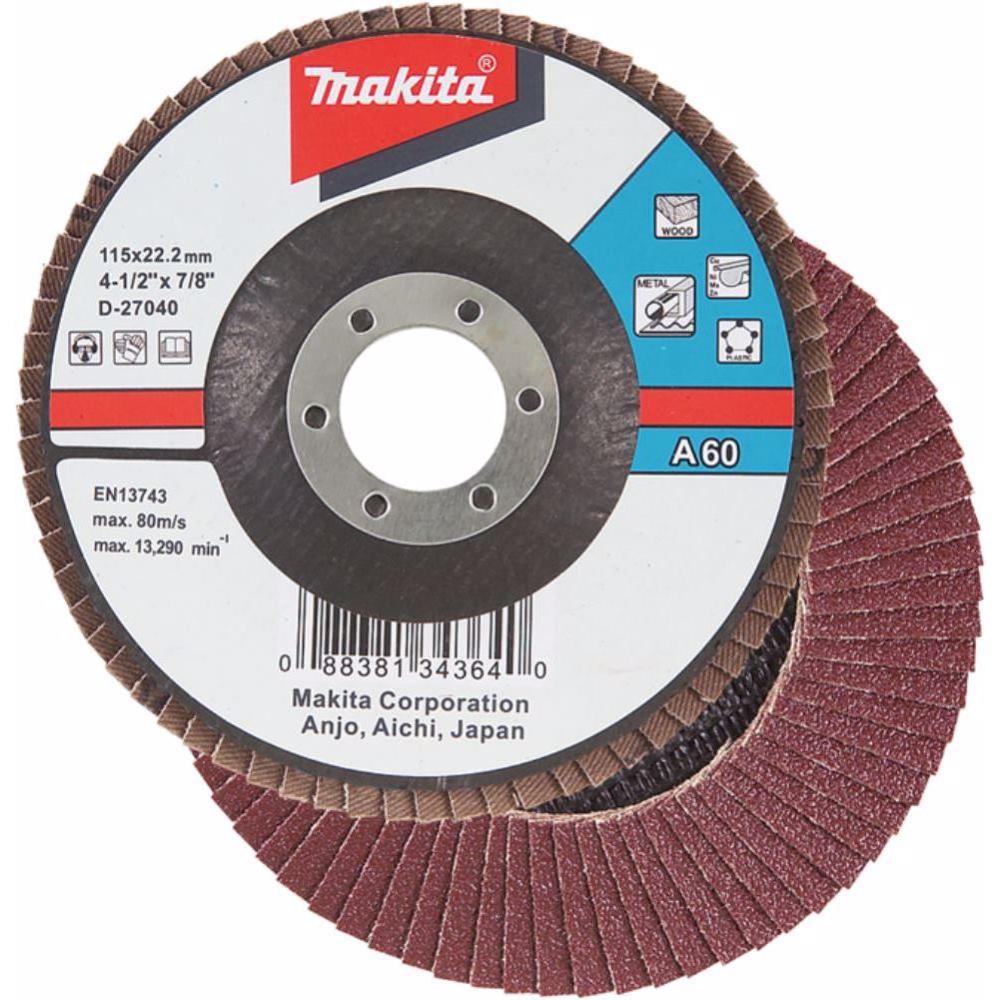 Makita, Schleifmittel, Fächerscheibe Ø 180mm Korn 120 (A120)
