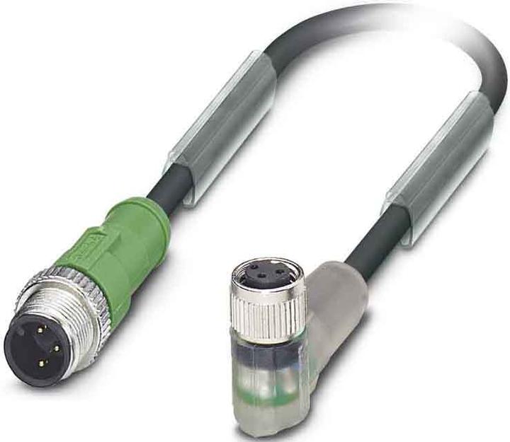 Phoenix 1694910. cable length: 3 m, connector: M8/M12. Product color: Black