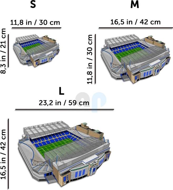 Actual product image Iconic Chelesea FC - Stamford Bridge Stadium - Wooden Puzzle Size L (500 pieces) (500 pieces)