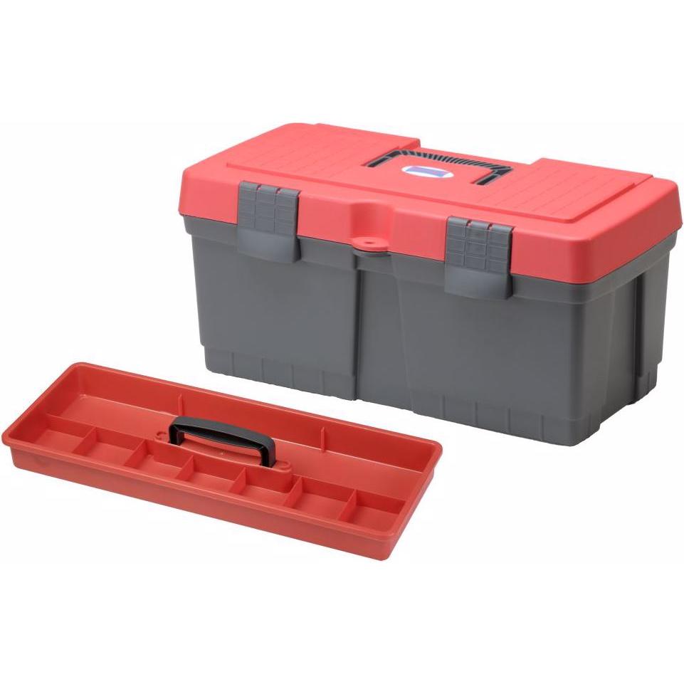 Hünersdorff, Werkzeugkoffer, Werkzeugkoffer ALPHA MAXI aus PP grau/rot 260x560x230 mm (1 Teile)