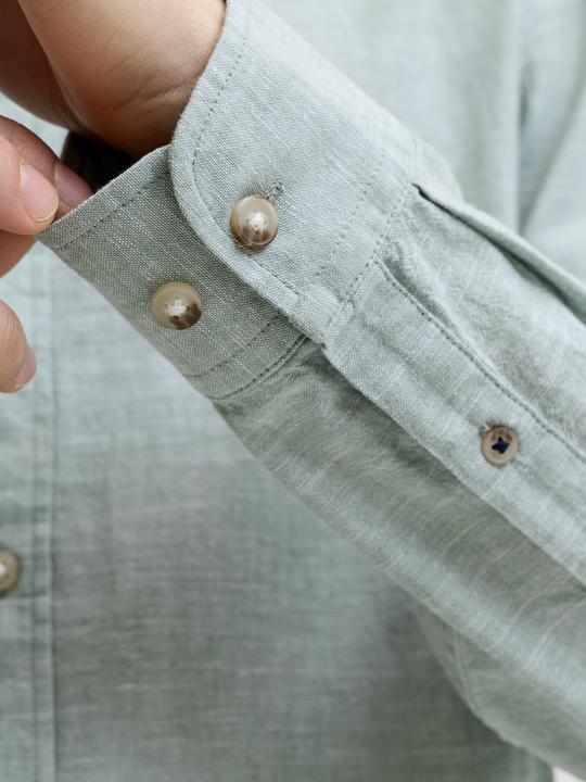 Actual product image Jack & Jones Jjesummer Linen Blend Band Shirt L/S Sn (XL)