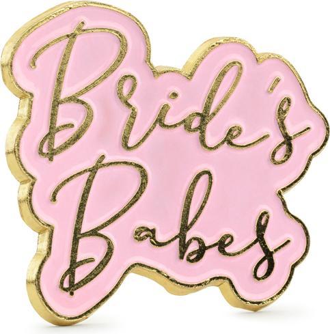 Actual product image Partydeco Enamel pin Bride's Babes, 3.5x3cm (1 pkt / 1 pc.) (1 Piece)
