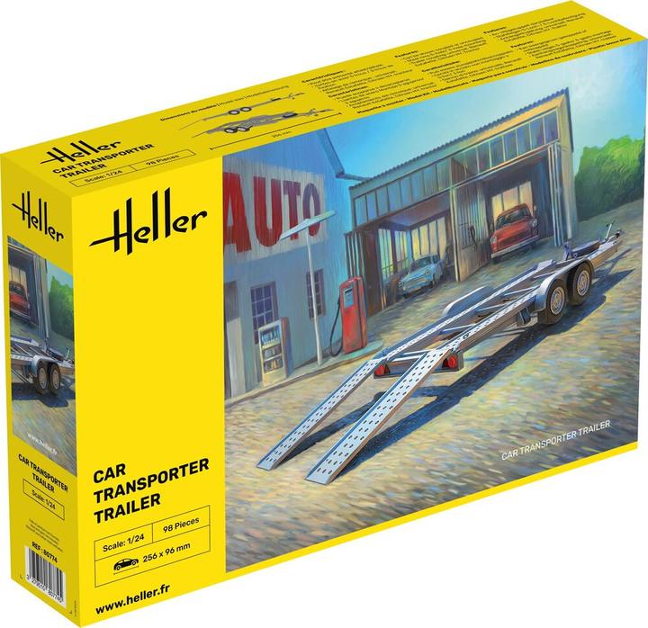 HELLER Maquette US 1/4 Ton Truck & Trailer | Échelle 1/72 | 55 Pièces - Difficulté Débutant