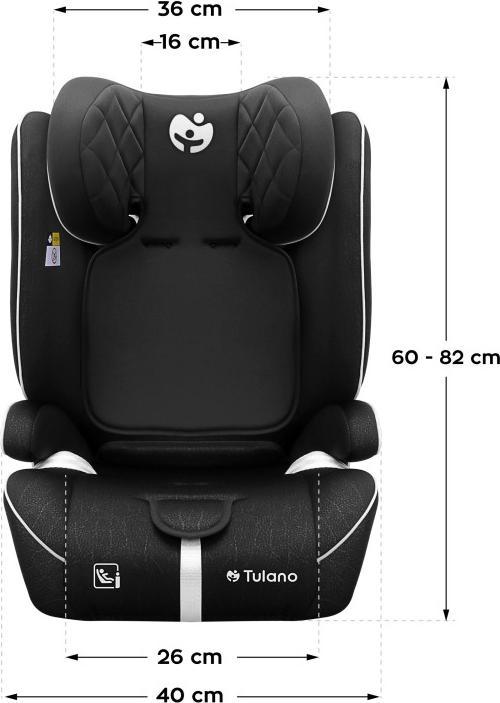 Productafbeelding Tulano Autositz Zooma 25 Schwarz (Kinderzitje, ECE R129/i-Size standaard)