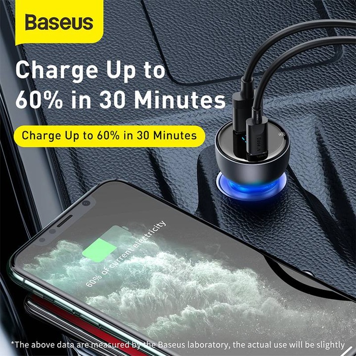 Image du produit Baseus Chargeur rapide double 65W