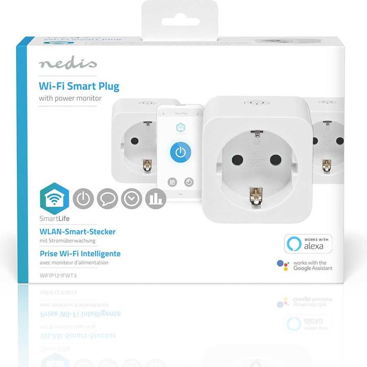 Produktbild Nedis SmartLife Smart Stecker | Wi-Fi | Leistungsmesser | 3680 W | Type F (CEE 7/7) | 0 - 55 °C | An