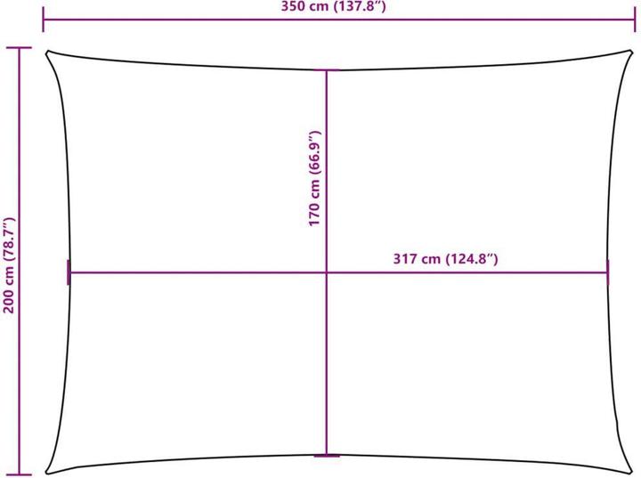 Produktbild vidaXL Sonnensegel (300 x 350 cm)