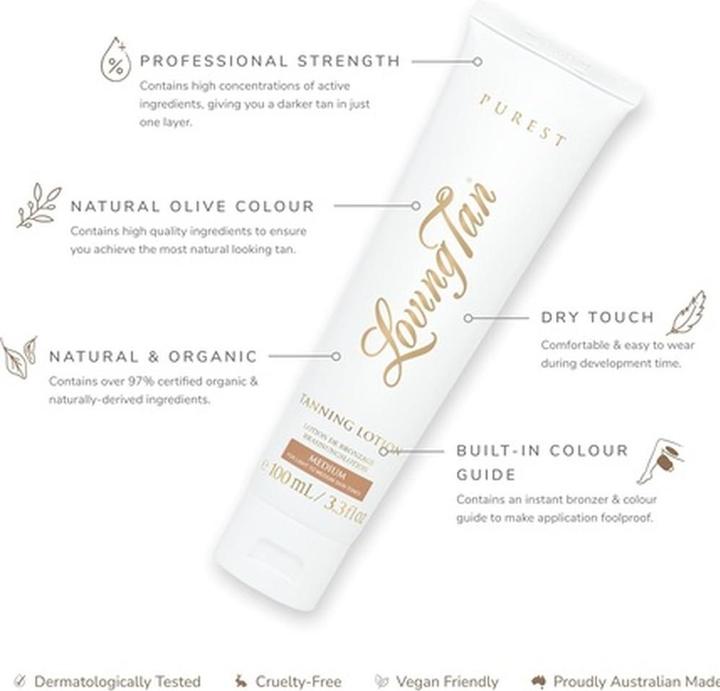 Produktbild Loving Tan Reinste Bräunungslotion Medium 100ml (Selbstbräunungsschaum, 100 ml)