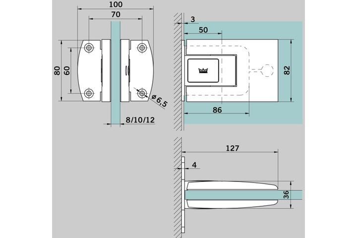 Actual product image Dormakaba Swing door hinges TENSOR