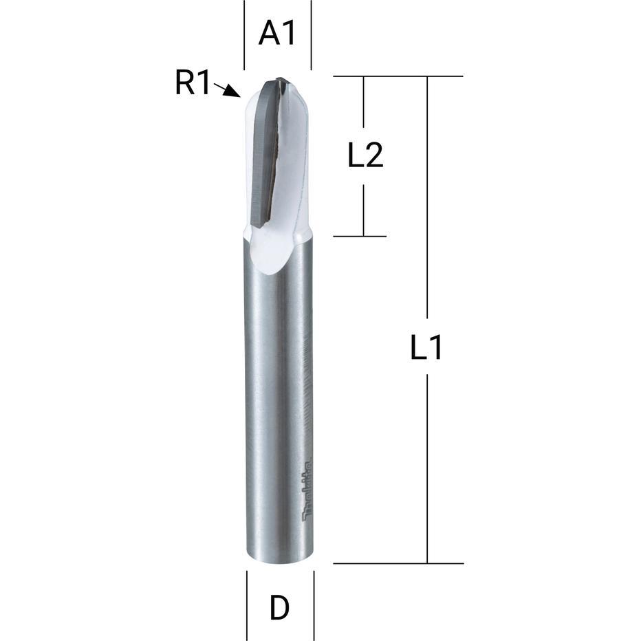 Makita, Fräser, Hohlkehlfräser 15,8 mm - D