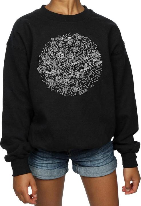 Produktbild Star Wars Christmas Death Star Sweatshirt Mädchen (128)