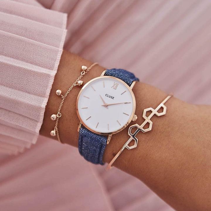 Produktbild Cluse Strap 16 mm (16 mm, Denim, Leder)