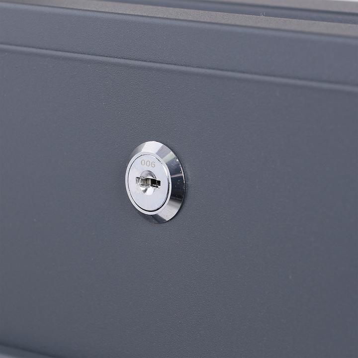 Actual product image Wiltec Letter Box with Newspaper Tube V48 Wall Letter Box Stainless Steel Post Box Anthracite Grey with New