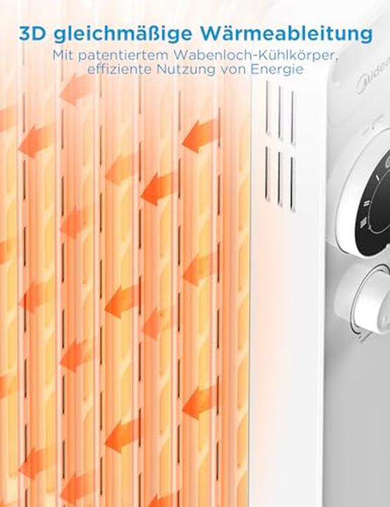 Produktbild Midea NY2009-22M | Oil Filled Radiator | 2000 W | Number of power levels 3 | White (2000 W)