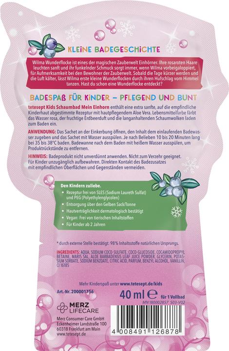Produktbild Tetesept Mein Einhorn (Schaumbad, 40 ml)