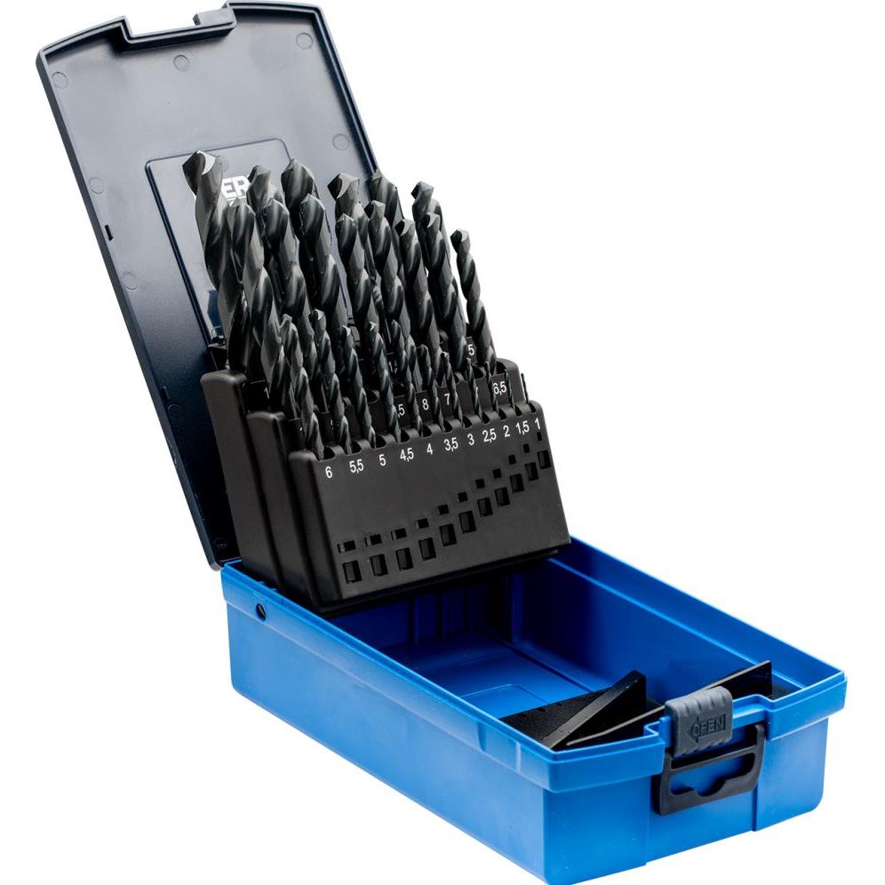 Pferd, Bohrereinsatz, Metall Spiralbohrer Set 25teilig 1 St. (13 mm, 3 mm, 6.5 mm, 7.5 mm, 3.5 mm, 1 mm, 12 mm, 4.5 mm, ...