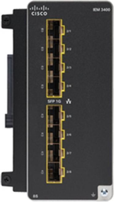 Productafbeelding Cisco Catalyst IE3400 Robuuste Serie Geavanceerde Uitbreidingsmodule (8 Havens)