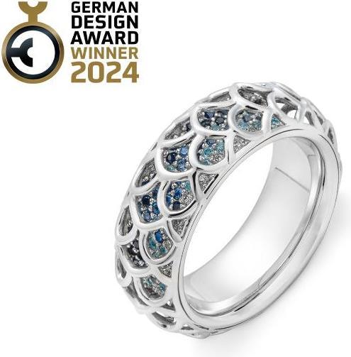 Produktbild Breuning RING - E.SAFIR DUNKELBLAU/Brill. 0,332 Ct. H/si (58, 750/18 K Gold)