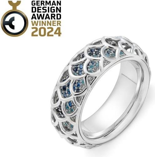 Image du produit Breuning BAGUE - E.SAFIR BLEU FONCE/brill. 0,332 Ct H/si (58, Or 750/18 K)