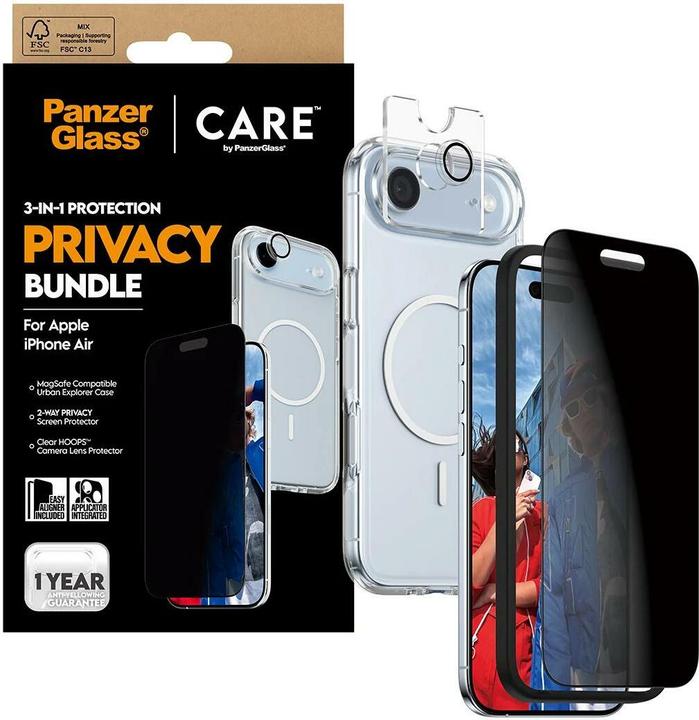 Actual product image PanzerGlass 3-in-1 Privacy Set (1 pcs., Apple iPhone Air)