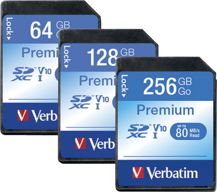 Produktbild Verbatim SDXC Card Class 10 Premium (128 GB, SDXC, U1, UHS-I)
